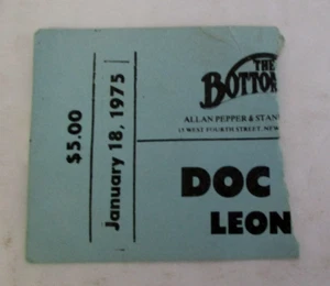 1975 Ticket Stub, DOC WATSON & LEON REDBONE at The Bottom Line, NYC - Picture 1 of 2