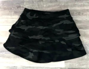Athleta Girl Camo Swing Skort Gray XS 6 Elastic Waist Casual Sportswear - Picture 1 of 6