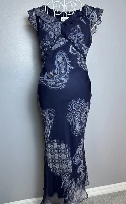 Motherhood Maternity Dress Size Small Floral Paisley Sheer Lined - Image 1 of 4