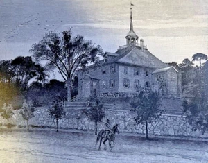 1887 Church and Meeting House in Colonial America illustrated - Picture 1 of 5