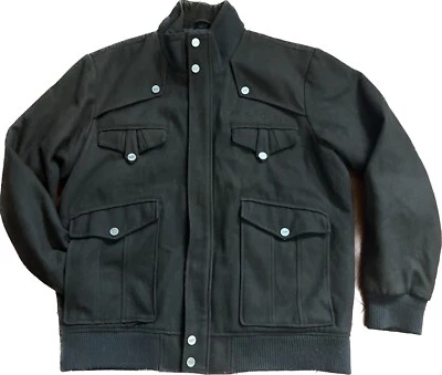 Coogi Para Hombre 2XL Verde Mezcla de Lana Pesada Invierno Chaqueta Bombardero Abrigo Cremallera Completa Usado en Excelente Condición Foto 1 de 4