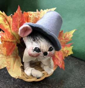 Annalee Puppe 7" Pilgermaus im Füllhorn #317293 Thanksgiving Maus Peeks Out - Bild 1 von 7