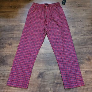 Neu Ralph Lauren Polo Lounge Herrenhose Nachtwäsche Medium rot kariert elastischer Bund - Bild 1 von 6