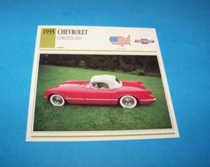Chevrolet Corvette 55 United States Classic Automobile Photo / Information Card - Imagen 1 de 2