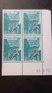 COIN DATE' MONACO 1976, timbre PREOBLITERE' 45, TOUR HORLOGE, neuf**, MNH - Photo 1/1
