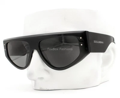 Gafas de sol Dolce Gabbana Sharped Collection negras brillantes DG 4461 501/87 con estuche  Foto 1 de 4