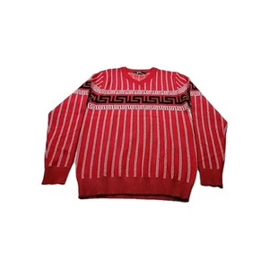 Mens Sweater Versace Greca Design, Size Small Red, Black - Picture 1 of 9