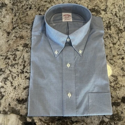 Brooks Brothers The Original Polo 15.5-32 Azul Manga Larga Hombre Nuevo Con Etiquetas Foto 1 de 4