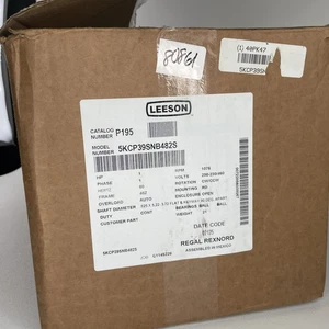 LEESON Condenser Fan Motor 230/460v 1 HP 1075 rpm 5KCP39SNB482S Grainger #40PK47 - Picture 1 of 3