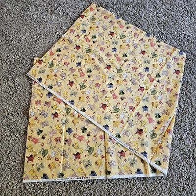 Vintage Paper Dolls Hi-Fashion Fabrics Yellow Cotton Fabric 3 yds X 44" - Image 1 of 4