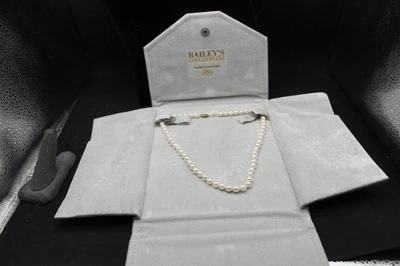 COLLAR DE PERLAS ANUDADAS A MANO HONORA BROCHE 14KT H BAILEY'S SOPORTE DE JOYERÍA FINA 16" Foto 1 de 4