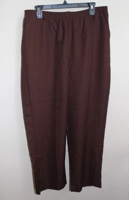 Pantalones de vestir Haband marrón para mujer talla 18P poliéster pequeño Foto 1 de 3
