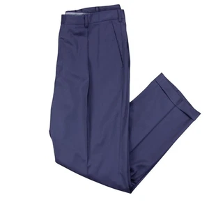 Loro Piana Hickey Freeman Traveler Mens 38x32 Blue Storm System Dress Pants Wool - Picture 1 of 16