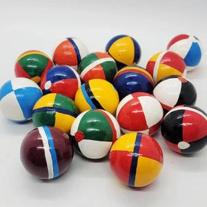 17 bolas de barberi italianas de madera de Siena - Imagen 1 de 6