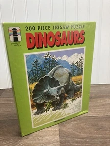 Vintage 1975 Rainbow Works puzzle DINOSAURS Triceratops (200 piece) Sealed - Picture 1 of 8