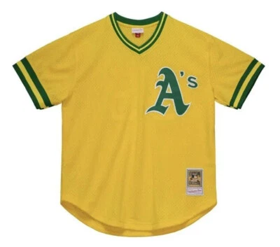 Jersey Mitchell & Ness Oakland Athletics Rickey Henderson BP Pullover Hombres Talla L Foto 1 de 4