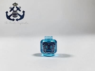 LEGO Space / Monkie Kid Minifigure Head Trans-Light Blue Alien Robot 28621pb0021 - Image 1 of 2