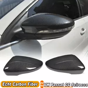 Tapas de espejo de carbono Gover para VW Passat CC Scirocco Beetle SIN asistencia de carril - Imagen 1 de 8