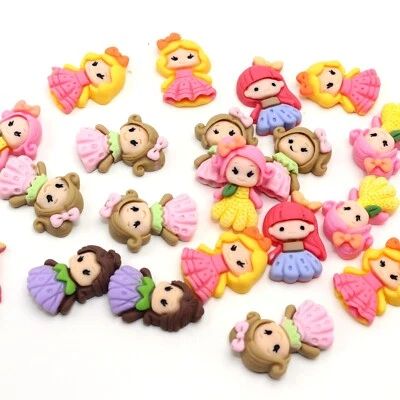 20 peças cabochões sortidos de resina flatback fofos meninas princesas slime berloques 0,75" - Imagem 1 de 4