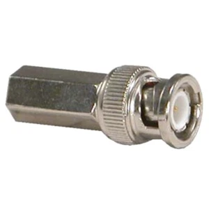 BNC Male Twist On RG6 Coax Coaxial Cable Connector Adapter Gold CCTV Camera - Picture 1 of 1