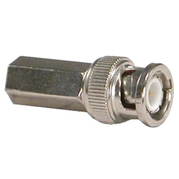 BNC Male Twist On RG6 Coax Coaxial Cable Connector Adapter Gold CCTV Camera - Image 1 of 1
