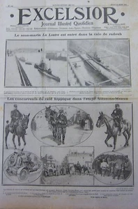 SOUS MARIN LA LOUTRE CALE DE RADOUB RAID HIPPIQUE SOISSONS  EXCELSIOR MARS 1911 - Picture 1 of 1
