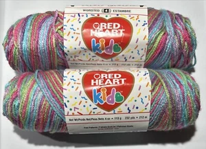 Menge 2 RED HEART KINDER in PLAYFUL #2931 4oz 232yds 100% Acryl - Bild 1 von 6
