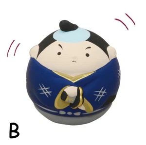 Japanese Samurai Tumbler Ornament Unglazed Ceramic Home Decoration 04438 B - Bild 1 von 3