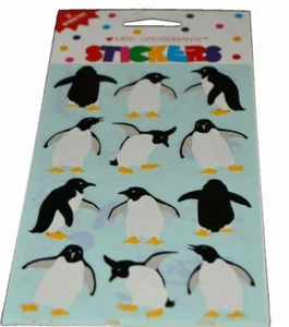 ¡Pegatinas de los PINGÜINOS de la señora Grossman selladas! 3 hojas vintage 1995 nuevo en paquete - Imagen 1 de 2