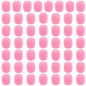 50 Pack Lapel Headset Microphone Windscreen, Pink Microphone Sponge Foam Cover M - Zdjęcie 1 z 8