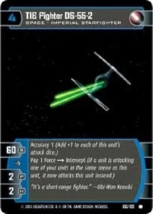 STAR WARS FREE BATTLE OF YAVIN BOOSTER + TIE FIGHTER DS-55-2 FOIL NM scratches - Picture 1 of 2