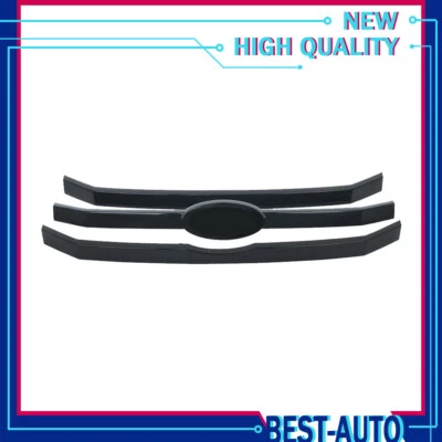3Pcs Front Upper Grille Bar Insert Black Plastic For Ford Flex 2009 2010-2012 - Изображение 1 из 4