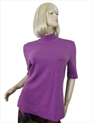 NWT $118 Yansi Fugel Sweater X-LARGE XL Lilac Mock Turtle Neck Elbow Slv - Image 1 of 4
