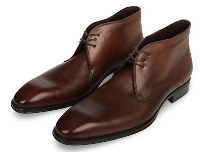 Bota Chukka Clásica de Cuero Mezlan 'Usini' 307520 para Hombre, Talla 9.5 M - Marrón Oscuro Foto 1 de 4