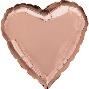 Herz Folienballon 43 cm - rosé - Hochzeitsballons Partydeko Herzluftballons Deko - Bild 1 von 1