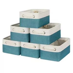 Fabric Baskets For Organizing Closet Set Of 6 Small Storage Bins 11.8 X 7.8 X 5 - Picture 1 of 9