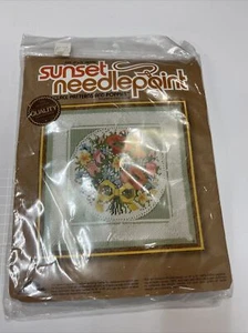 Vintage Sunset Needlepoint Kit Lace And Poppies Longstitch 6245 Pure Wool Rare - Bild 1 von 7