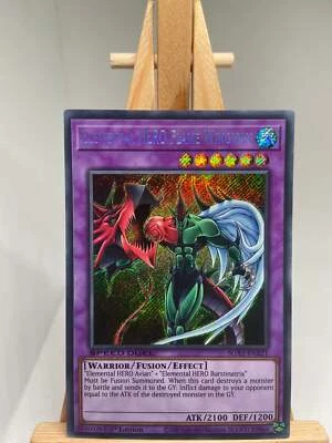 Elemental HERO Flame Wingman - Secret Rare 1st Edition SGX1-ENA21 - NM - YuGiOh - Image 1 of 2
