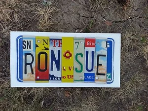 LOW Price EMBOSSED License Plate Letters Great Crafts Sign MOST COLORFUL variety - Picture 1 of 11