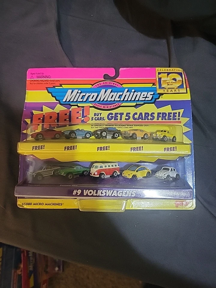 Micro Machines #9 Volkswagens 10 Cars 5 Galoob MOC