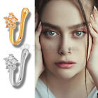 1pc Hypoallergenic Sterling Sliver Filled Faux Nose Ring Star Cuff Hoop Piercing