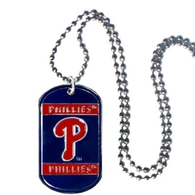Philadelphia Phillies Metal Dog Tag Necklace MLB Licensed Baseball Jewelry - Image 1 of 3