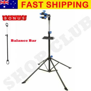 Bike Repair Work Stand With Bonus Tool Tray For Home Bicycle Mechanic Quick Rele - Picture 1 of 5