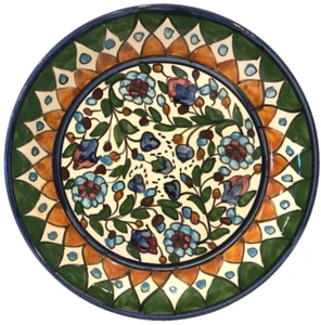 Vintage Keramik Wandteller Teller aus Israel Judaica Judentum Jerusalem Hebräisch - Bild 1 von 12