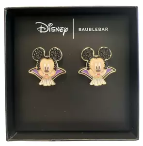 NEU Disney X Baublebar Mickey Mouse Halloween Vampir Dracula Ohrstecker - Bild 1 von 7