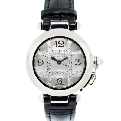 Cartier 2529 18K White Gold Pasha Diamond Grill Watch - Image 1 of 4