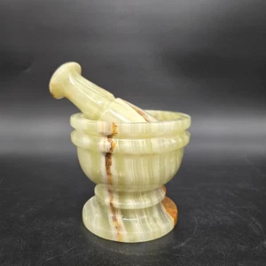 Onyx Marmor Stein Mörser & Stößel Heilkräuter Kochen - Bild 1 von 10