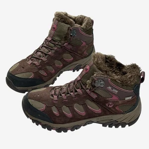 Merrell Fleece Lined Hiking Boots Womens Size 8 Espresso Blushing J227165C - Picture 1 of 10