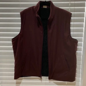 Pendleton Men's Sherpa Lined Puffer Vest Burgundy Size XL - Picture 1 of 5
