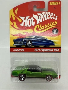 Hot Wheels 71 1971 Plymouth GTX Classics Mopar 10/25 Series 1 Green Spectraflame - Picture 1 of 10